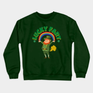 Lucky Fart Leprechaun Rainbow St. Patrick's Day Crewneck Sweatshirt